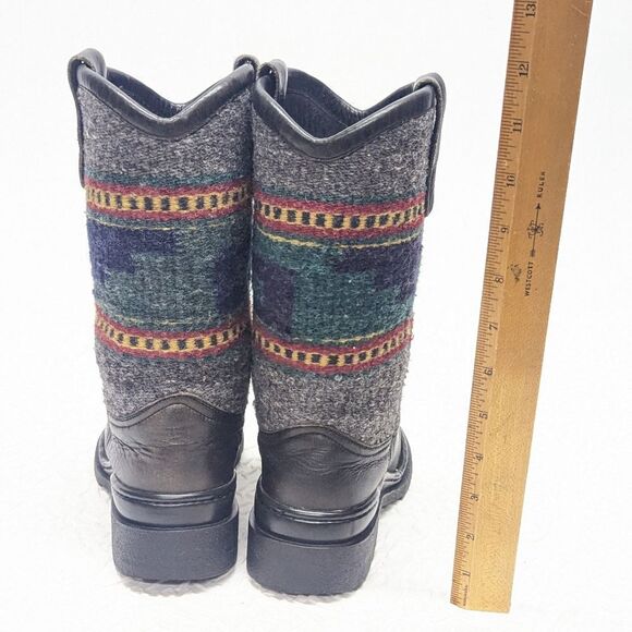DOUBLE H | Handcrafted Serape Leather Boots sz 8/39 - Picture 8 of 12